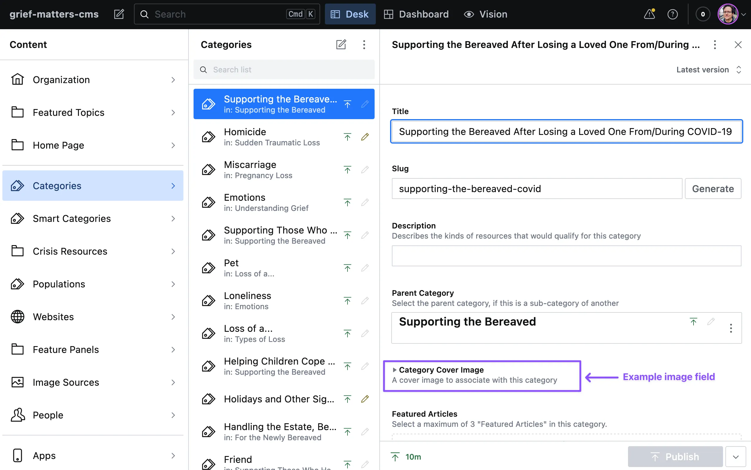 A collapsed image field